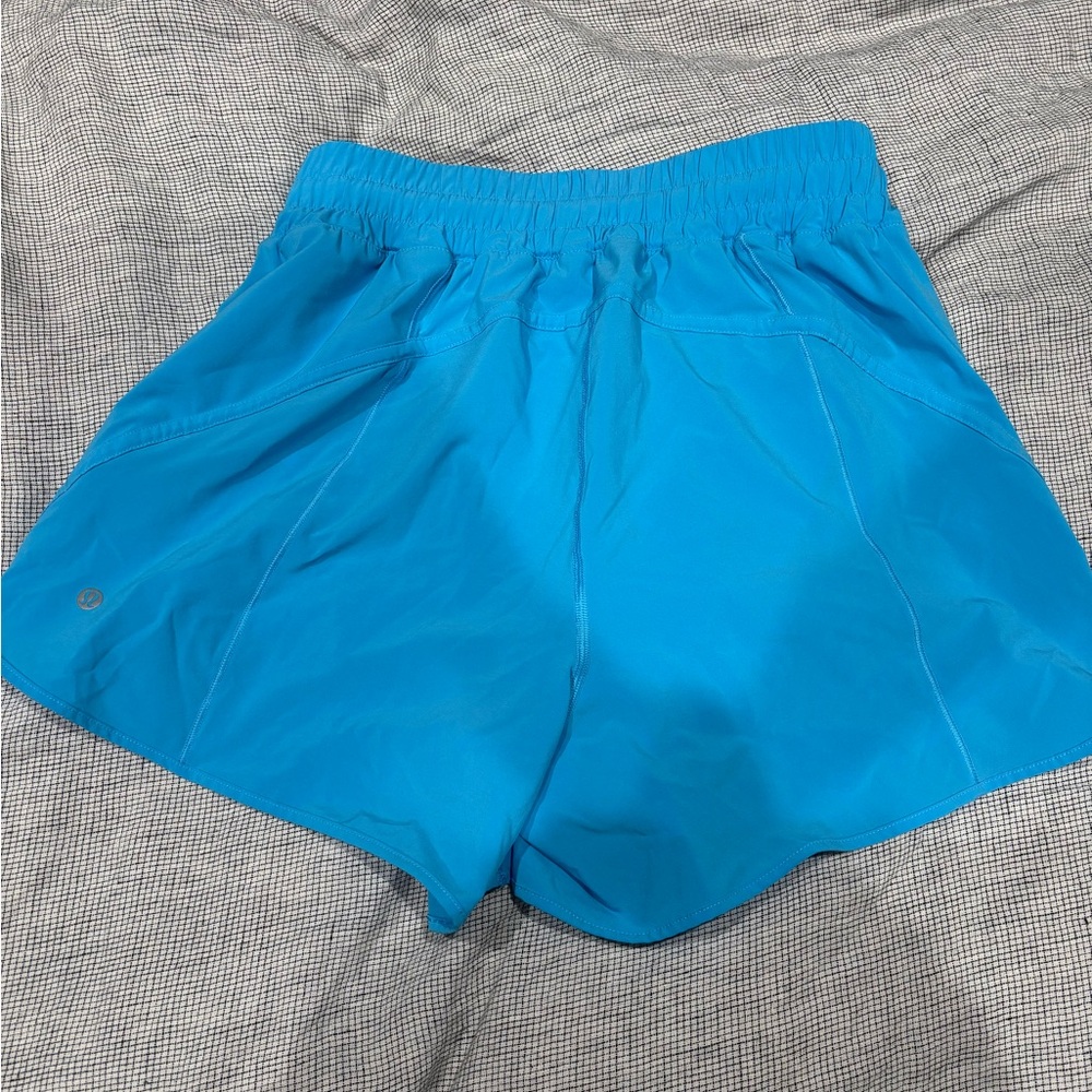 lululemon athletica Women’s Bright Blue Athletic Shorts - Picture 3 of 4